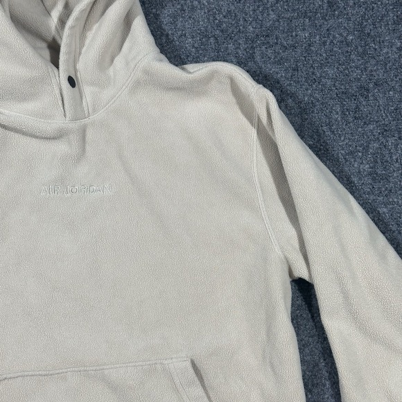 AIR JORDAN Essential Beige Soft Fleece Essential Winter Hoodie Jacket Size Small - Picture 2 of 16